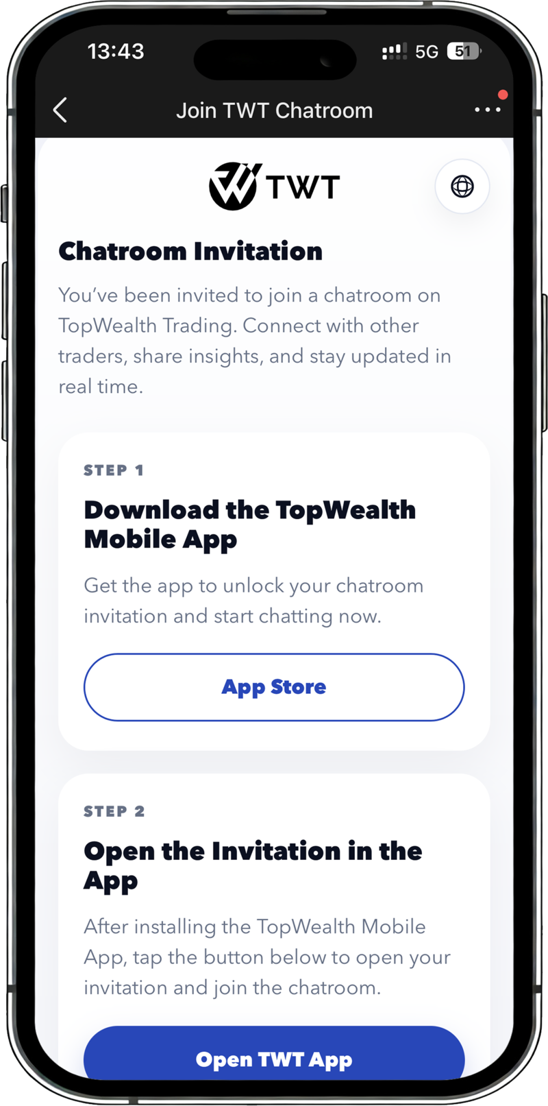 TopWealth Trading App preview