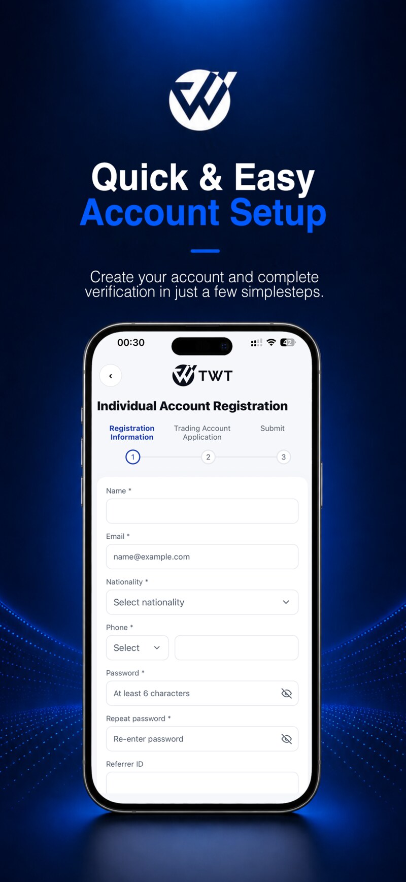 Simplify the registration and identity verification process